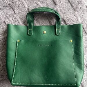 Portland Leather Green Tote Bag